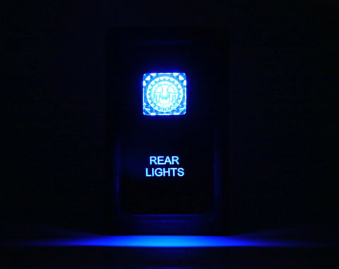Dual LED Backlit Rocker Switch Rear Lights