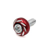 Car / Motorcycle License Plate Frame Red 8pcs / 6mm Thread Dia Screw Bolt Fastener