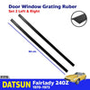 Door Window Grating Rubber Weatherstrip Pair Fits Datsun Fairlady 240Z 1970-73