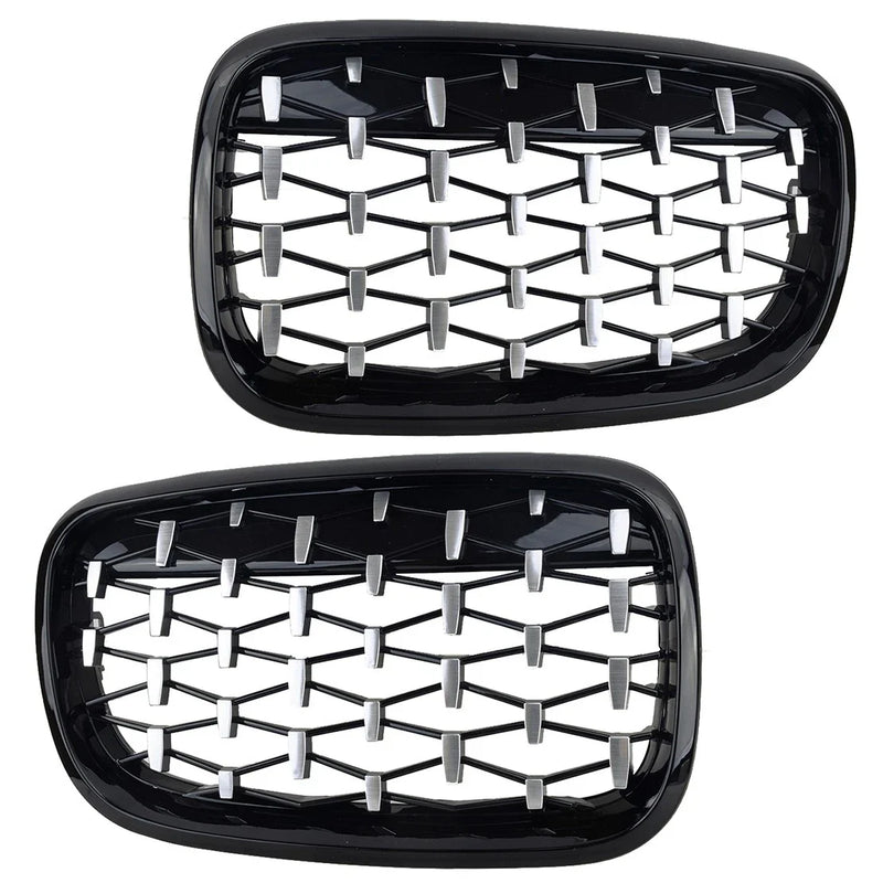 BMW X5 E70 X6 E71 (2007-2013) - 1 Pair Front Kidney Grille Diamond