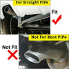 Car Silver Stainless Steel Round Exhaust Pipe Tail Muffler Tip