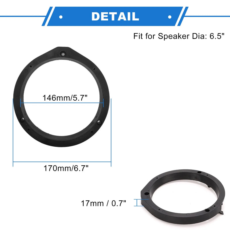 Honda Civic  - 2 Pcs 6.5'' Speaker Spacer Rings