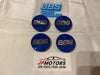 BBS BBS Wheel Center Caps 4pcs 56mm Genuine Emblem Blue Gold 3D Logo