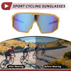 Motorcycle Riding Goggles Blue Lens Yellow Red Frame UV400