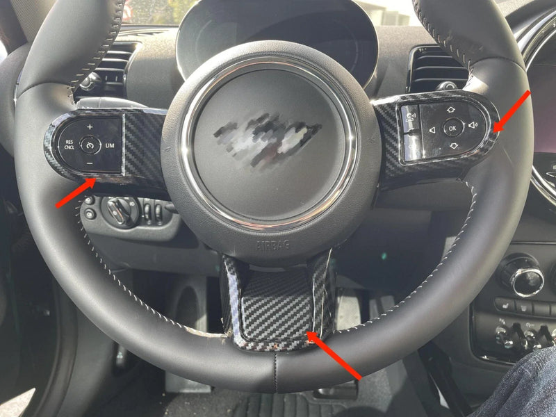 Mini Clubman F54 2016-2022 Carbon Fiber Steering Wheel Frame Cover Trim