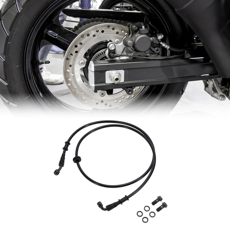 Bike 130 cm Motorcycle Brake Clutch Oil Hose Nylon PU Stainless Wire Braid