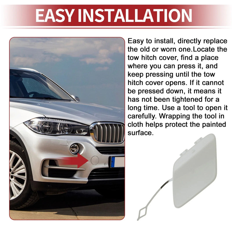 BMW 428i White 1 Pcs Rear Tow Hook Cover (2014 - 2016)