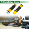 Make Model 7/8 22mm Motorcycle Hand Grips Cover Gold Tone