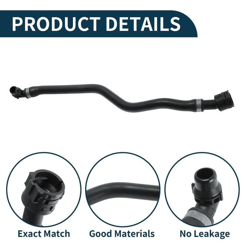 BMW 640i Rubber Coolant Pipe Black 1 Pc Radiator Hose