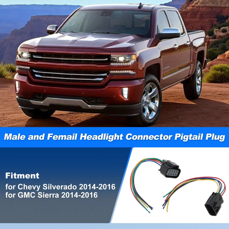 Chevy Silverado Headlight Connector Harness Plug Wire