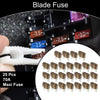 Car Boat Truck RV Motorcycle Maxi Fuse 70A Blade Fuse 25 Pcs