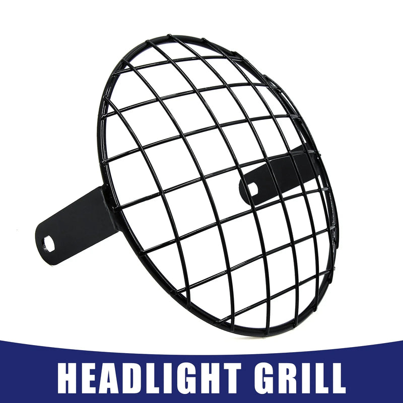Harley 7.8" Headlight Mesh Grill Motorcycle Headlamp Grid Cover