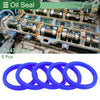 Make Model Oil Seal 35x43x5mm 5 Pcs TPU Blue Seal Ring Rotary Shaft