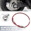 Motorcycle Brake Line 23.62" 10mm Stainless Steel Red Oil Hose Pipe