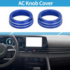 Hyundai Elantra (2021-2024) 2 x Blue AC Climate Heater Switch Knob Cover Ring