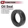 MakeModel Rotary Shaft Seal 25x42x10mm Nitrile 70D Rubber Black 5 Pcs