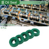 Oil Seal TPU Rotary Shaft Seal 10x20x6mm Green 5 Pcs