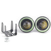 Universal 2 x 3.5" Round Projector LED DRL Halo Angel Eyes Fog Lights