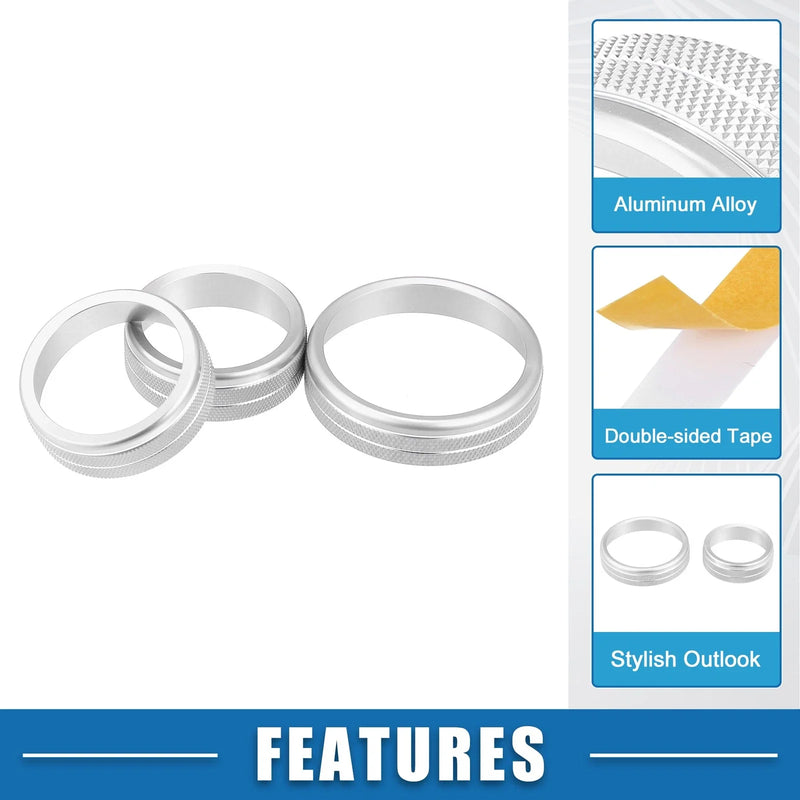 Nissan Rogue 3 x AC 4WD Mode Switch Knob Ring Covers (2021-2022)