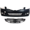 Front Bumper Cover Grille Kit For 2010-2012 Nissan Altima