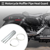 Universal Motorcycle Exhaust Muffler Pipe Heat Shield Curved 226x60mm