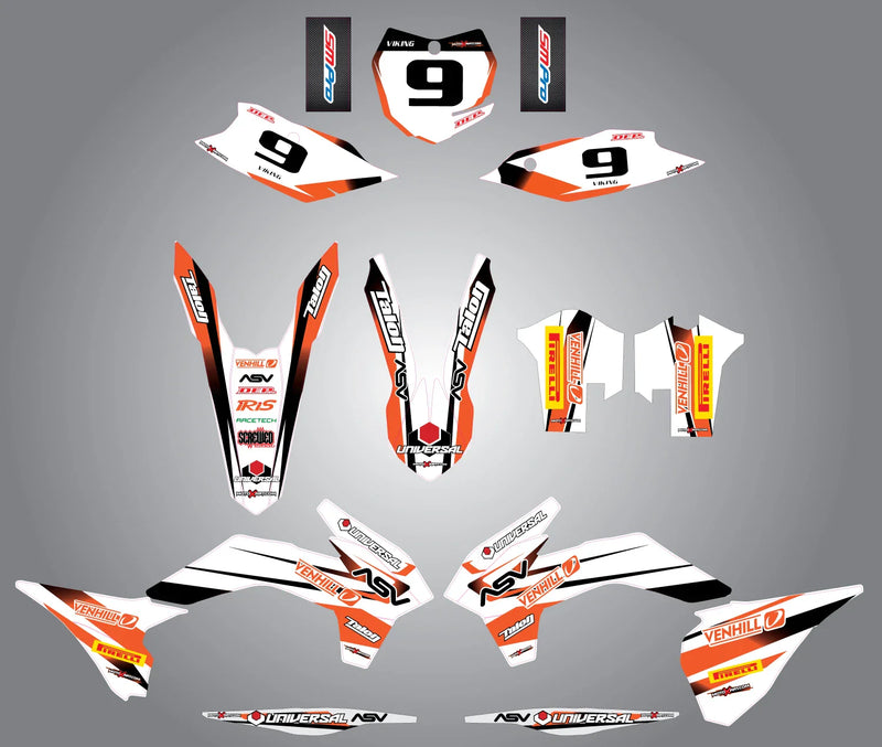 KTM SX XC SXF 125 250 450 (2013-2015) - STORM Style Custom Graphics Kit