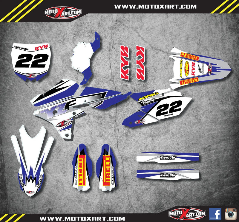 Yamaha YZF 250 Full Graphic Kit Decals Stickers (2014-2016)