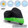 Honda Goldwing XXXL 180T Black/Green Motorcycle Cover (1100-1800)