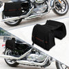 Motorcycle Pair Saddlebag Side Bag Quick Release Buckle Canvas Black