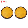 Motorcycle Reflector 2 x 6mm Yellow Plastic Screw Mount Reflective