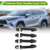 Toyota Highlander Carbon Fiber Black Exterior Door Handle Cover Trim (15-19)