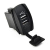 Car Boat Unique Dual USB Charger with ARB Rocker Switch Blue LED Light