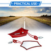 Motorcycle Rear View Mirrors Prismatic Shape Handlebar Mirrors Red