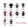 Car Bumper Fender Plastic Fasteners Clip Trunk Screw Rivets Set