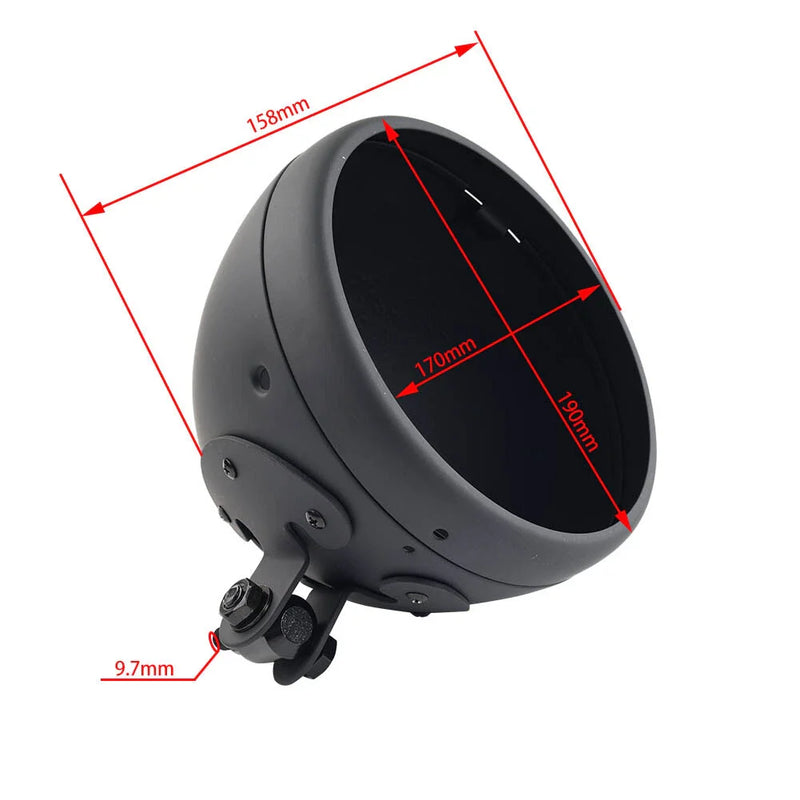 Harley 7" Motorcycle Headlight Housing Cover