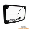 Motorcycle 12° Curved Aluminum License Plate Frame w/6 LED Lights