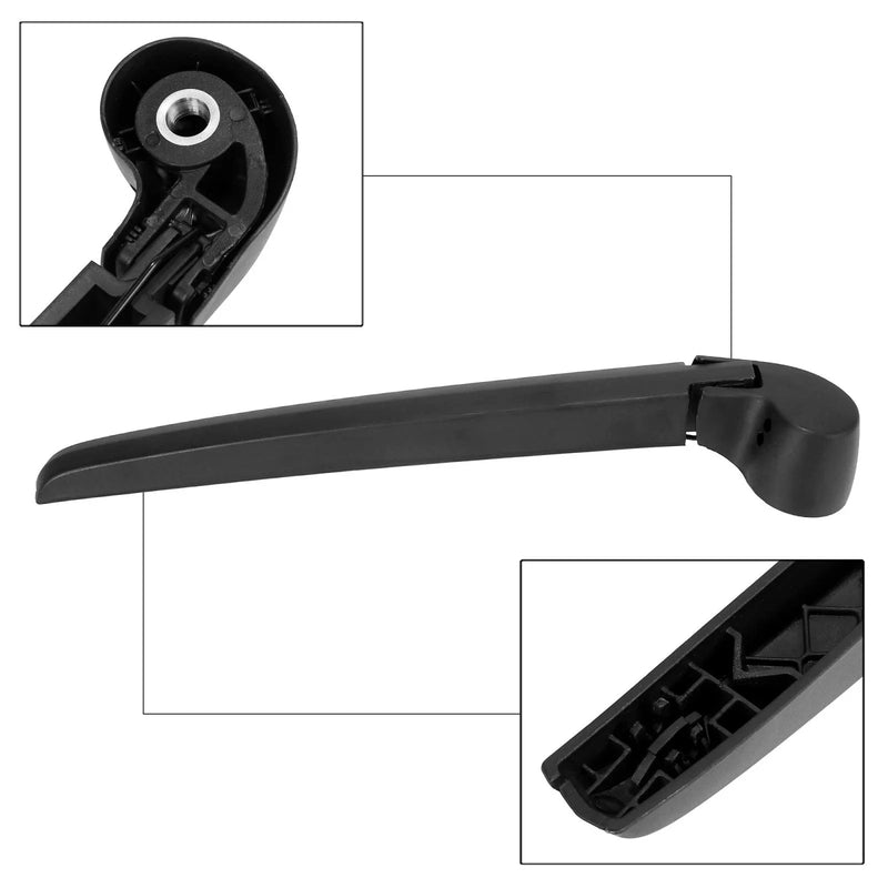 Audi A1 (2010-2020) Black Rear Wiper Blade Arm Set 2 x 350mm