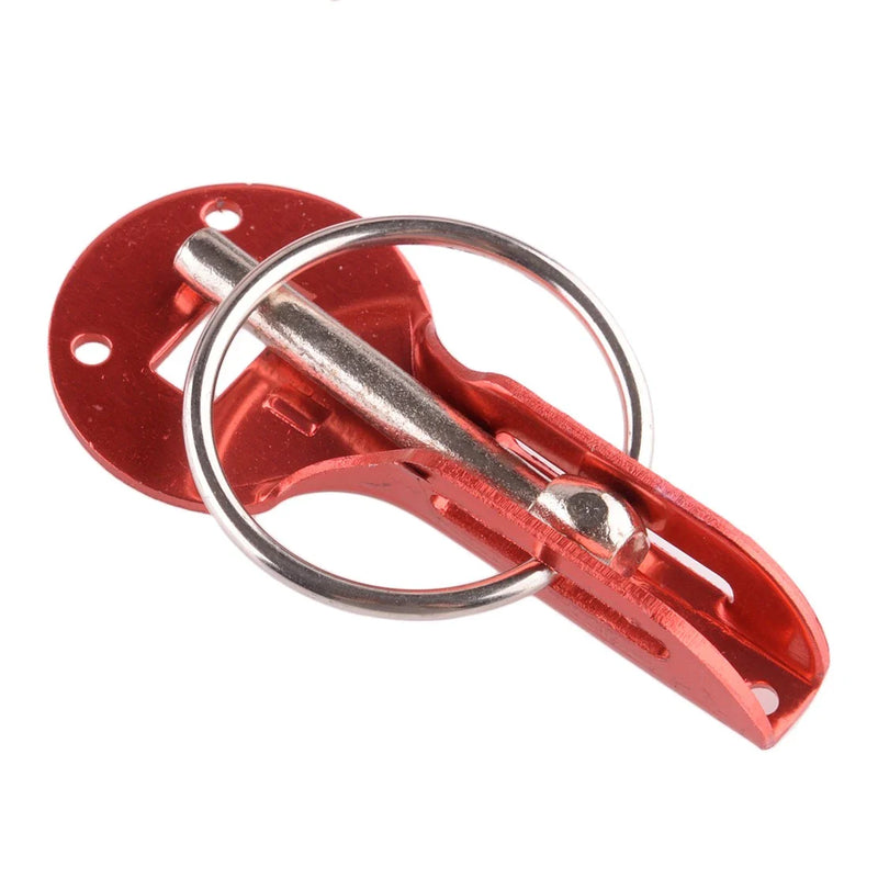 Racing Sport Car - Red Universal Alloy Hood Pin Lock Latch