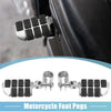 Pair Motorcycle Foot Pegs 360 Degree Rotate Aluminum Alloy Silver Tone