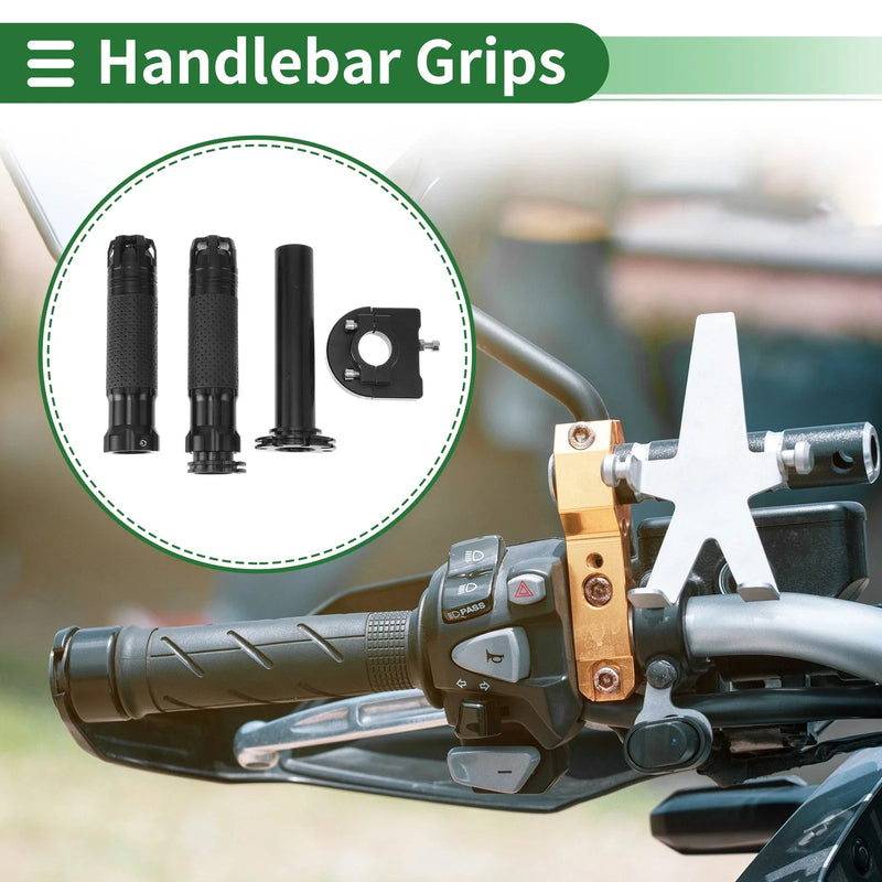 7/8" 22mm Motorcycle Hand Grips Cover Kit Handlebar Polka Dot Pattern