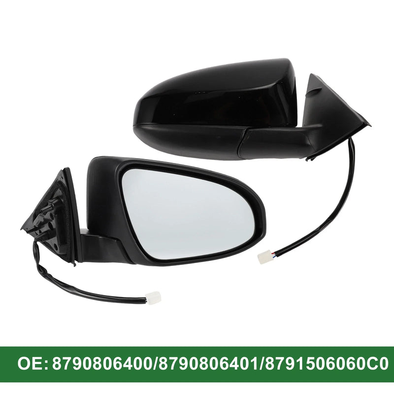 Toyota Camry Right Door Mirror / Manual Folding Gloss Black