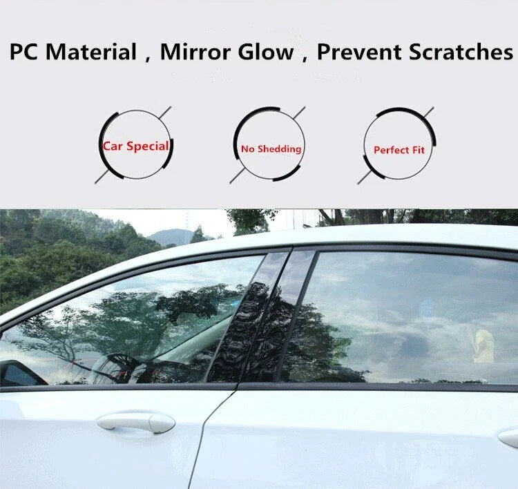 Hyundai Tucson 6x Glossy Black Pillar Posts Door Trim Cover (2021–2023)