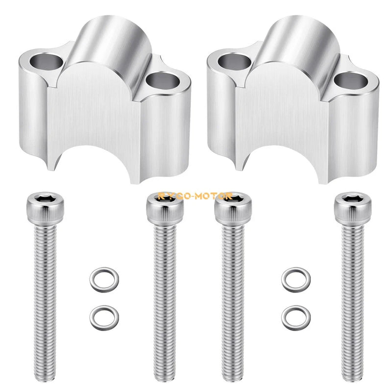 Motorcycle & ATV Dirt Bike Handlebar Risers / 7/8 / Silvery