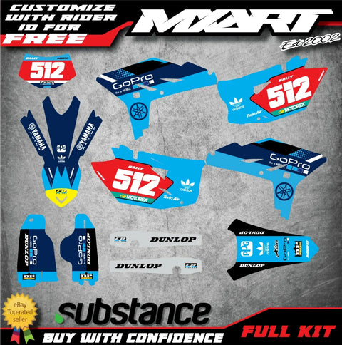 Yamaha WRF 450 Custom Decal Kit BOOST STYLE Graphics (2012-2015)