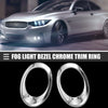 Ford (DS7Z17E811AA) Chrome Silver Tone Left Right Fog Light Bezel Set