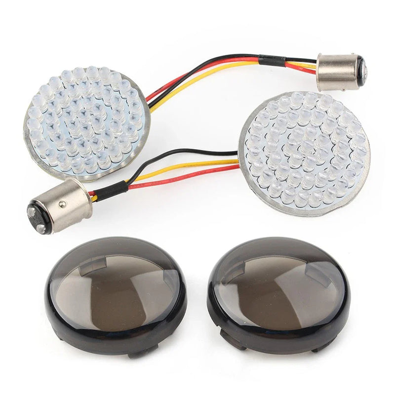 Harley Dyna, Touring, Softail 1157 LED Rear Turn Signal Smoked Lens Cover