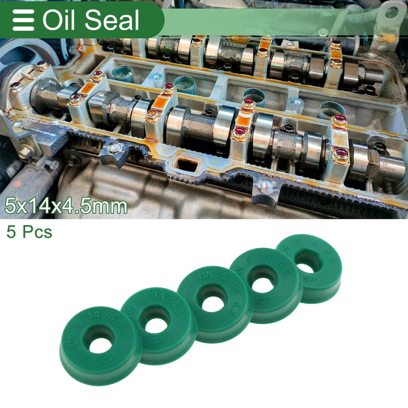 Make Model Oil Seal / 5x14x4.5mm / Seal Ring Rotary Shaft Seal TPU Green