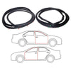 Toyota Crown S60 MS60 MS64 MS65 1967-1971 Front Door Weatherstrip Seal x2
