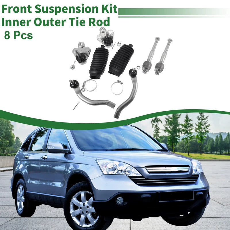 Honda Civic 8pcs Front Suspension Kit Tie Rod Ends & Ball Joints (2006-2011)