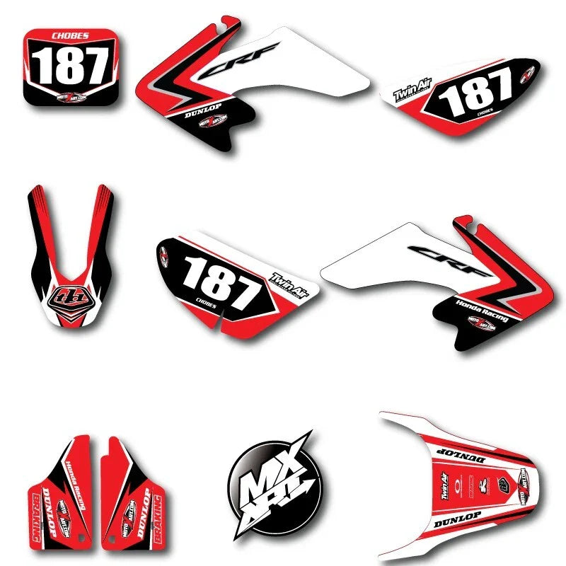 Honda CRF 50 (2004-2012) SCREECH Style Stickers Custom Graphics Full Kit